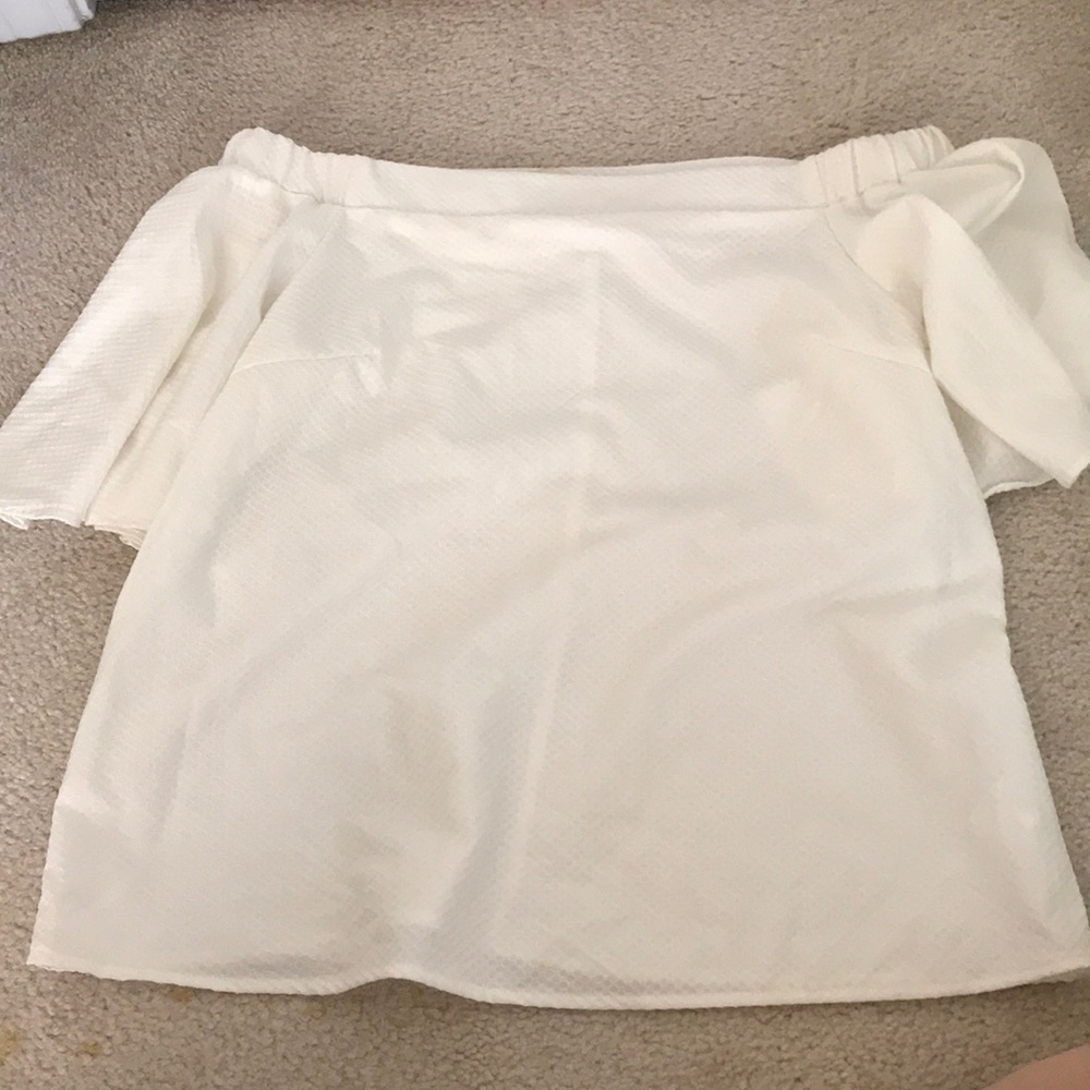 White Off the Shoulder Top American Threads